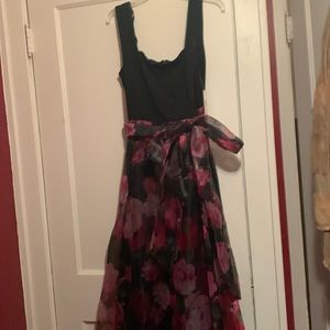 Eliza J after5 black floral dress